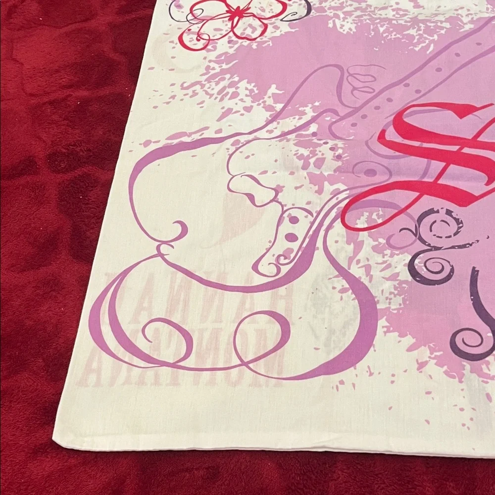 Vintage Rare Y2K Hannah Montana Be Your Own Star Disney Graphic Pillowcase